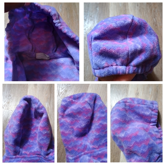 Columbia Full Zip Full Onepiece Bodysuit fleece bunting Tie Dye Pink & Purple - Picture 12 of 13